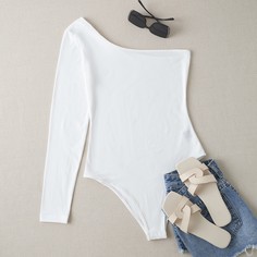 Облегающее боди на одно плечо Shein