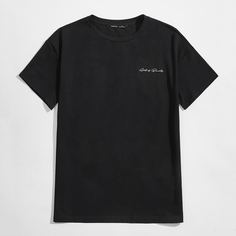 Мужская футболка с вышивкой Shein