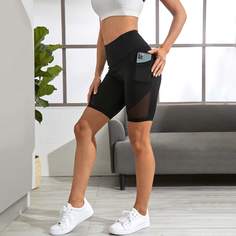 с карманами Одноцветный Спортивные шорты Shein