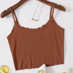 Трикотажный короткий топ Shein