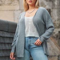 Однотонный кардиган размера плюс Shein
