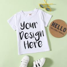 Лозунг Повседневный Футболки для маленьких мальчиков Shein