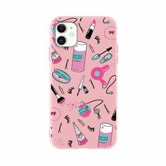 Чехол для iPhone с принтом косметики Shein