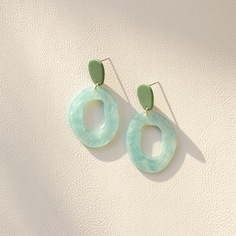 Акриловые геометрические серьги-подвески Shein