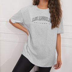 буква Повседневный Футболки Shein