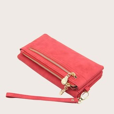 Длинный кошелек с молнией и ремешком Shein