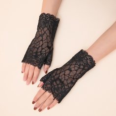 Кружевные перчатки с открытыми пальцами Shein