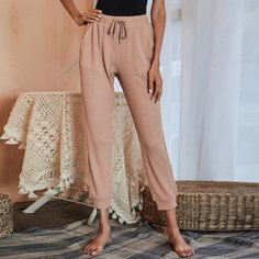 Карман Одноцветный Повседневный Брюки Shein