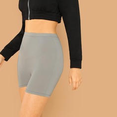Твердые облегающие шорты Shein