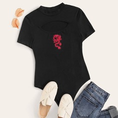 Боди с графическим принтом Shein