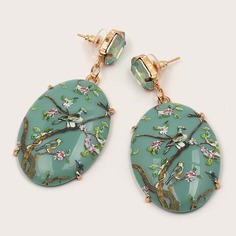 Серьги-подвески с гравировкой 1 пара Shein