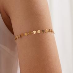 Цепочка на руку с декором диска 1шт Shein