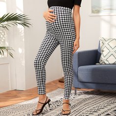 Maternity Брюки в клетку Shein