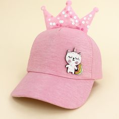 Бейсболка с декором в виде короны для девочек Shein