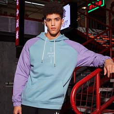 с вышивкой Текст Институтский Мужские толстовки Shein