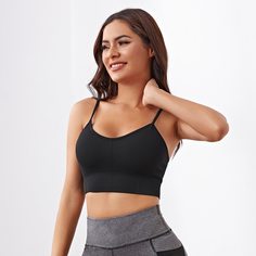 Шнуровка Одноцветный Спортивные бюстгальтеры Shein
