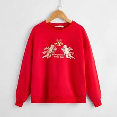 Графические изображения Повседневный Толстовки для девочек Shein