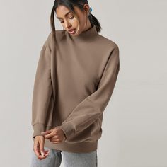 Свитшот с высоким воротником Shein
