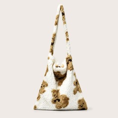Плюшевая сумка на плечо с узором медведя Shein