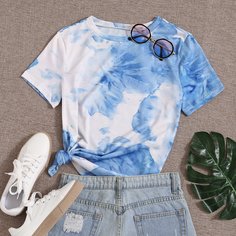 Контрастная футболка Shein