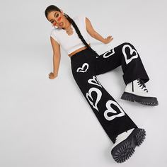 Пугавица Сердечко Джинсы Shein