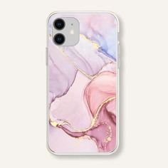 Чехол для iPhone с мраморным принтом Shein