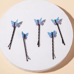 5шт заколка для волос с бабочкой для девочек Shein