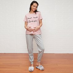 Пижама для беременных с графическим принтом Shein