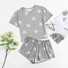Пижама с принтом звезды Shein