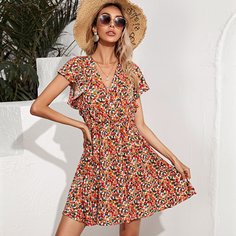 Платье с цветочным принтом Shein
