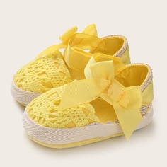 Балетки вязаные крючком с бантом для девочек Shein