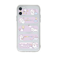 Прозрачный чехол для iPhone с мультипликационным принтом Shein