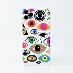 Чехол для iPhone с узором глаз Shein