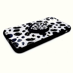 1шт чехол для iPhone с далматинским принтом и 1шт держатель для телефона Shein
