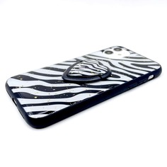 Чехол для iPhone с принтом зебры и держателем для телефона Shein