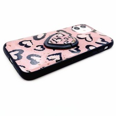 Чехол для iPhone с узором сердечка и держателем для телефона Shein