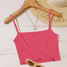 Трикотажный короткий топ Shein