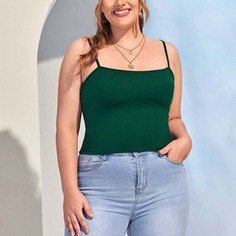 Однотонный топ размера плюс Shein