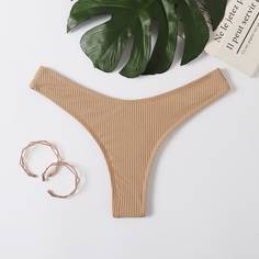 Трусики бикини в рубчик Shein