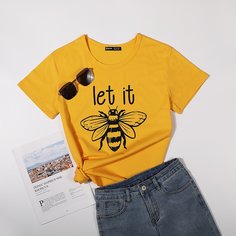 Животный Повседневный Футболки Shein