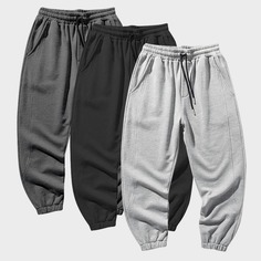 на кулиске Одноцветный Мужские спортивные брюки Shein