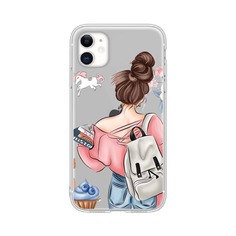 Чехол для iPhone с принтом девочки Shein