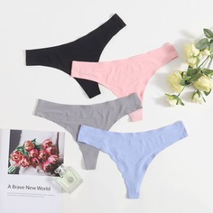 Бесшовные трусы размера плюс 4шт Shein