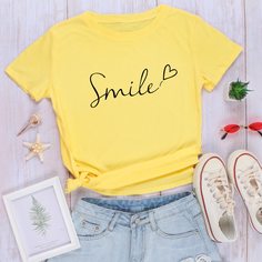Футболка с текстовым принтом Shein