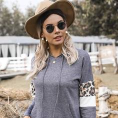 на кулиске Леопард Повседневный Свитшоты Shein