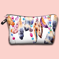 Косметичка с узором пера Shein
