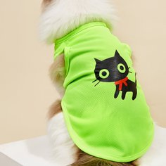 Майка с принтом кошки для домашних животных Shein