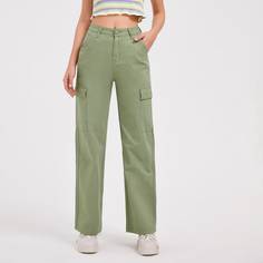Однотоные джинсы с карманом Shein