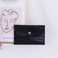 Длинный кошелек с крокодиловым узором Shein