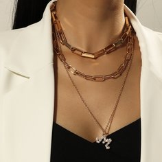 Многослойное ожерелье с искусственным жемчугом Shein